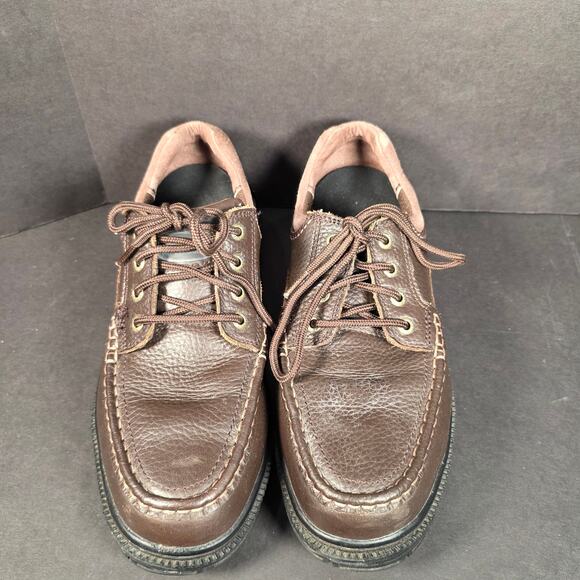Mens Hush Puppies Professional Brown Leather Steel Toe Lace-up Shoes Oxford EUC main image 7